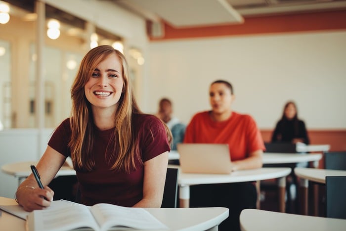 Classe de lycéens qui passent le bac.