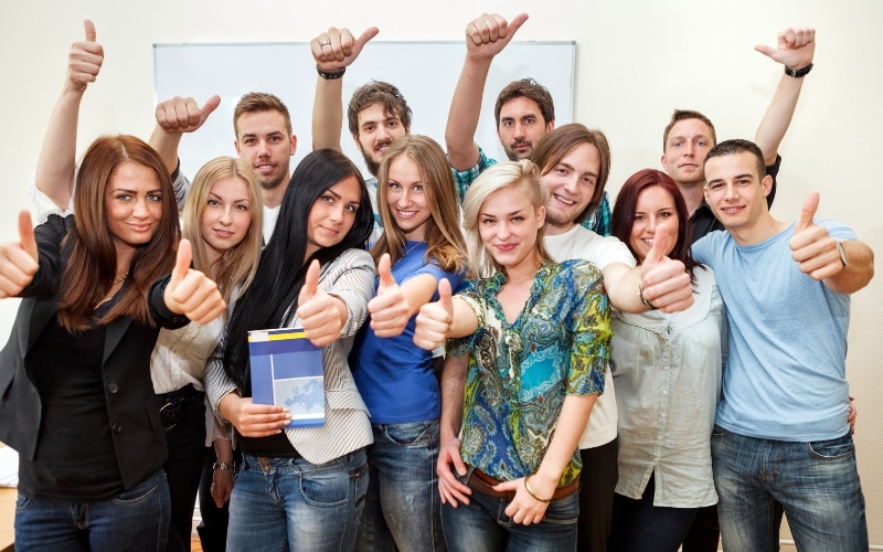 Etudiants heureux lors de JPO de Groupe Alternance Gap.